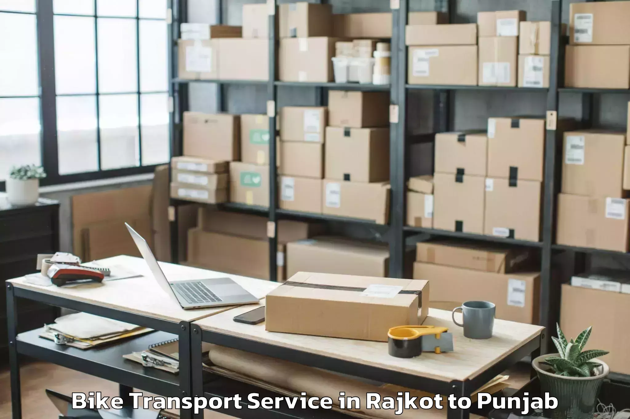 Hassle-Free Rajkot to Guru Har Sahai Bike Transport